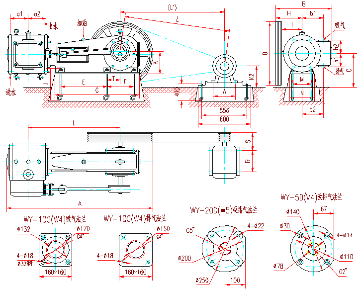 WY-50(V5)WY-100(W4)WY-200(W5)ʽձðbߴD